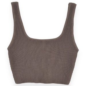 Aritzia Babaton taupe sculpt knit tank